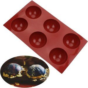 Silicone Mold Chocolate Cocoa Bombs Baking Bakeware 6 Hole, New